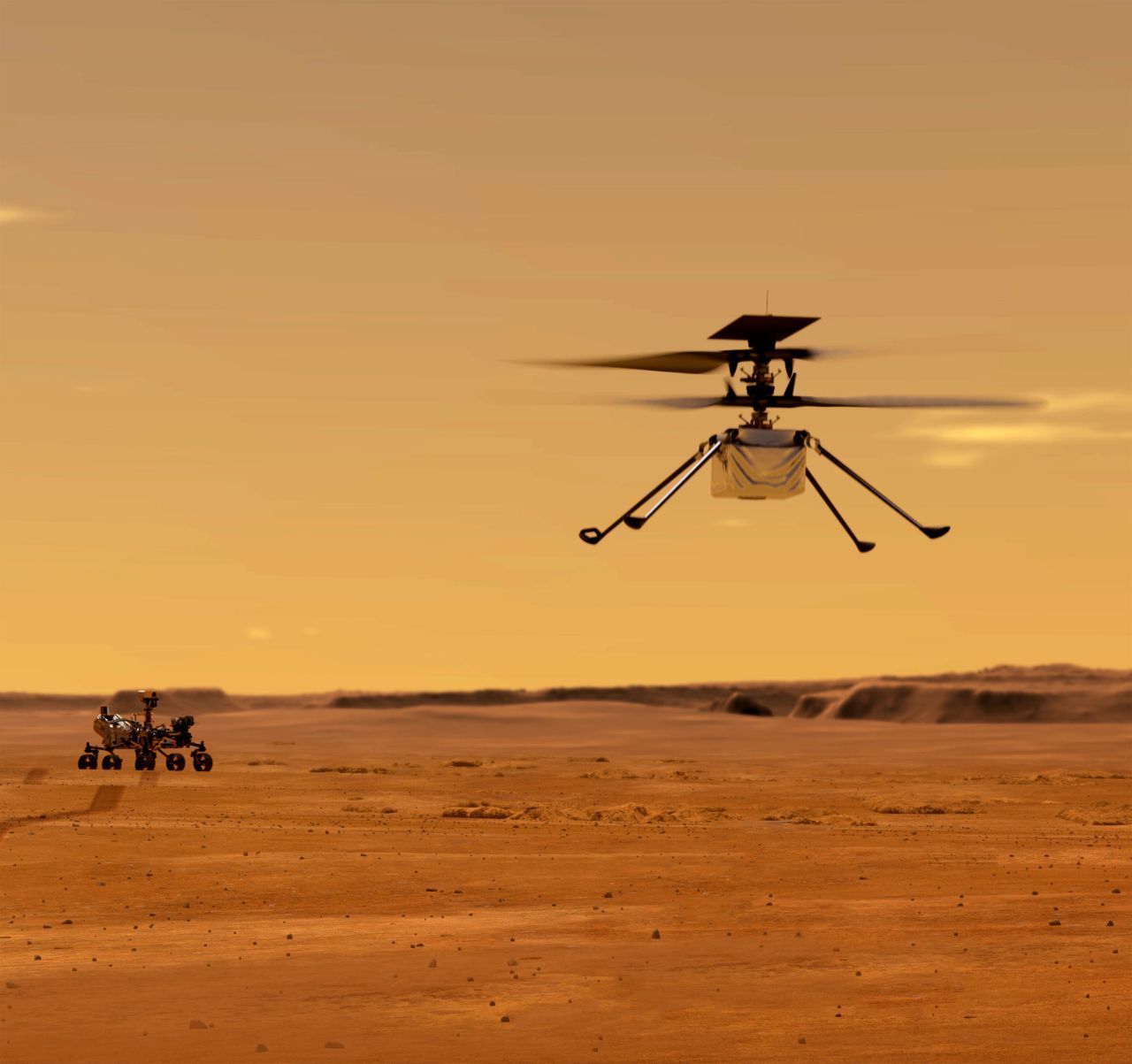 Ingenuity Der NASA Helikopter Erkundet Den Mars Galileo