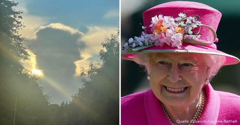Kurz nach dem Tod der Queen: Wolke in Gestalt der Monarchin schwebt über England