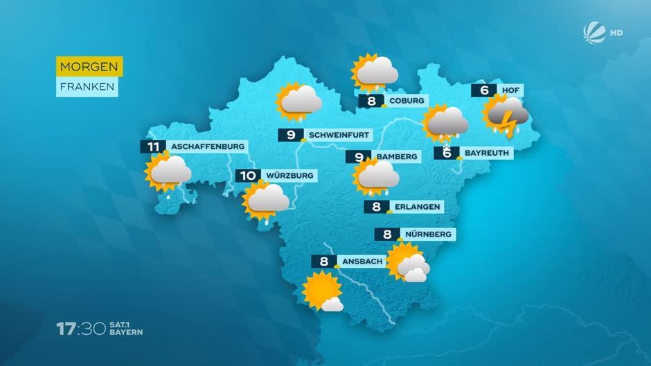 Das Bayern-Wetter Am 08.04.2022: Wind Wird Weniger | Sat1