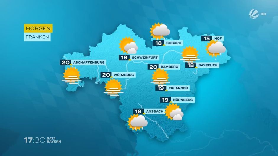 Das Bayern-Wetter vom 04.05.2022: Gewitter und Starkregen | Sat1