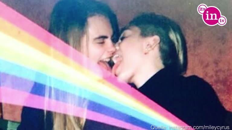 Miley gratuliert Cara mit Zunge | ProSieben