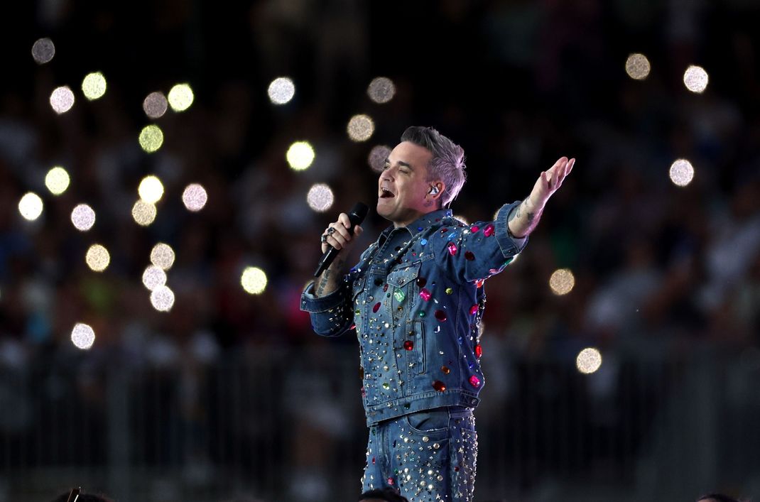 Robbie Williams während seiner "XXV Tour 2023".