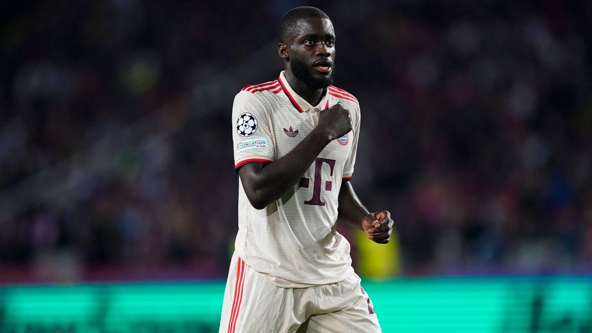 ESP: FC Barcelona, Barca and Bayern Munich. UEFA Champions League. Date 3. Dayot Upamecano of Bayern Munich during the UEFA Champions League match between FC Barcelona and Bayern Munich played at L...