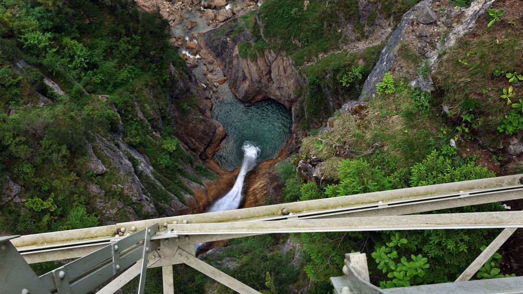 Blick von der Marienbrücke in die Pöllatschlucht. 