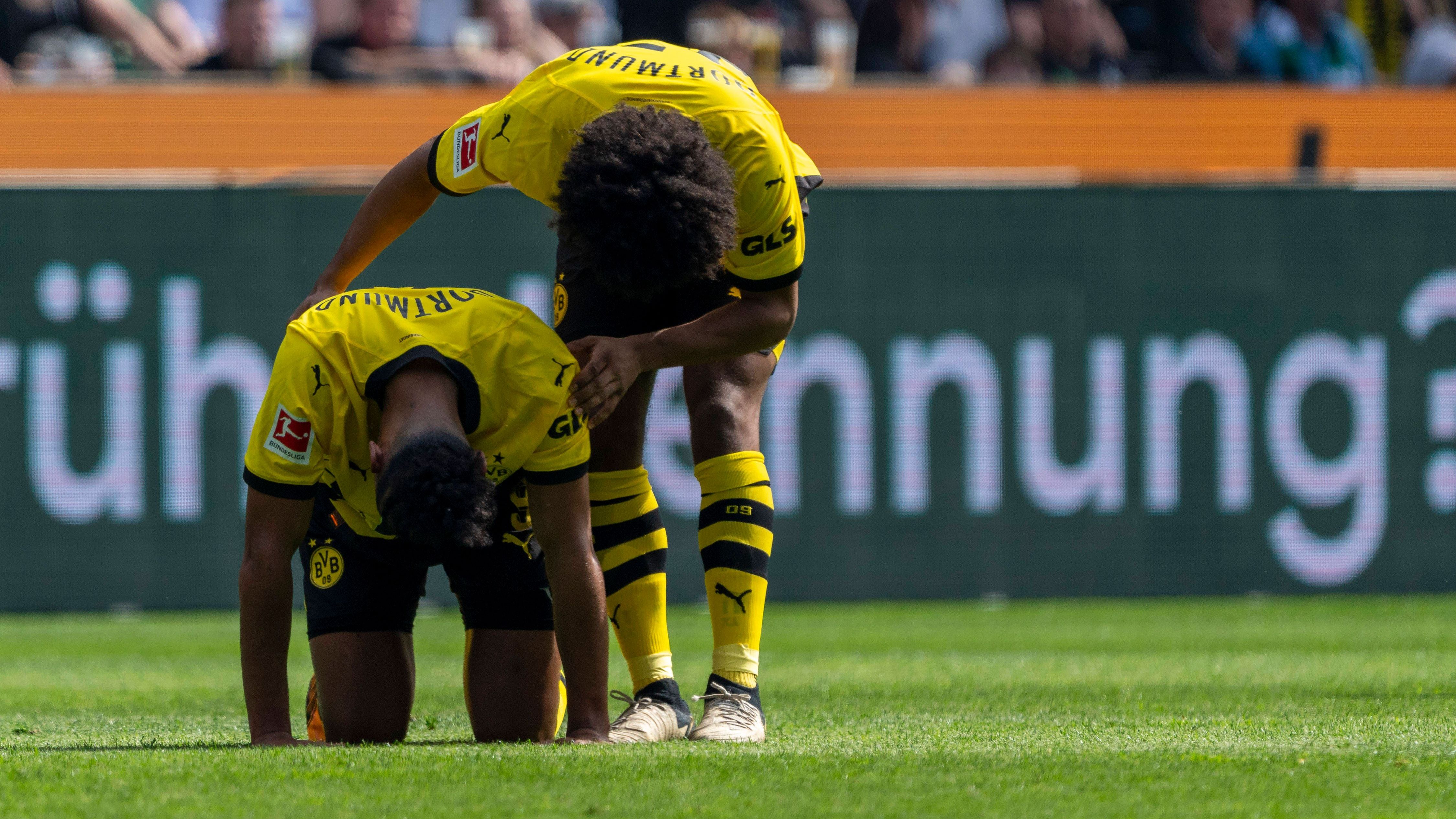 <strong>Sebastien Haller</strong><br>Bitterer Kurzeinsatz für den Ivorer. Steht zum ersten Mal seit September in der Startelf, verletzt sich nach einem Tackling von Gladbachs Elvedi aber bereits nach einer Minute und muss wenige Minuten später endgültig runter. Moukoko kommt für ihn ins Spiel. <strong><em>ran</em>-Note: Ohne Bewertung</strong>