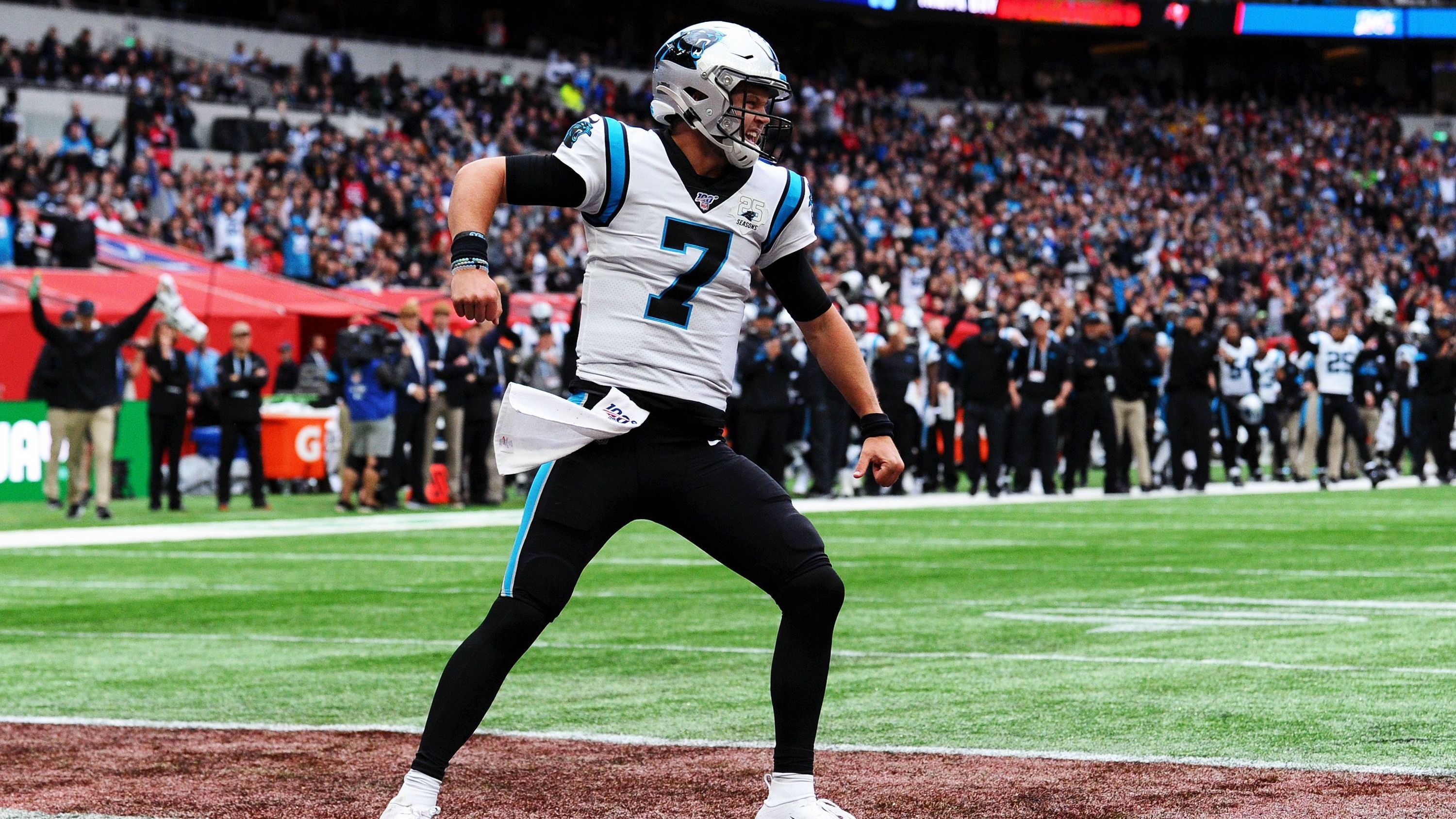 <strong>Carolina Panthers (1 Spiel im Ausland)</strong><br>- Spiele in London: 1 (2019; 37:26 vs. Tampa Bay Buccaneers)<br>- Spiele in Mexiko: -<br>- Spiele in Deutschland: -<br>- Spiele in Brasilien: -