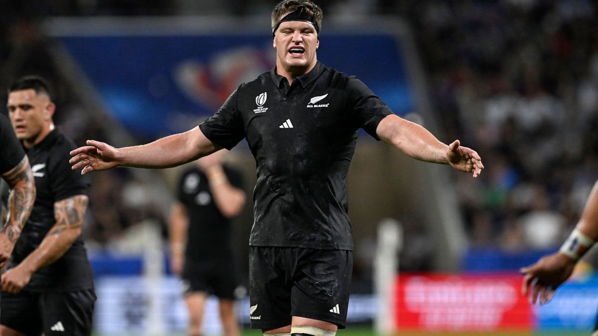 29th September 2023: OL Stadium, Lyon, France. World Cup Rugby 2023, New Zealand versus Italy: Scott Barrett of New Zealand. PUBLICATIONxNOTxINxUK ActionPlus12559065 AndrewxCornaga