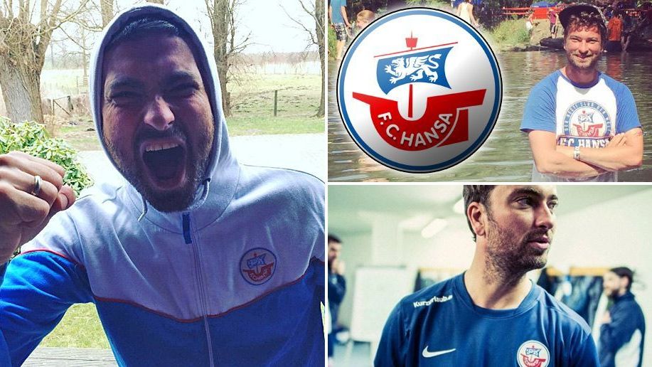 <strong>Marteria: Hansa Rostock</strong><br>
                Es gibt offenkundig keinen begabteren Fußballer in Hip-Hop-Deutschland als Marteria. Der Hansa-Rostock-Fan spielte für seinen Lieblingsklub in der Jugend und wurde vom damaligen U17-Nationaltrainer Horst Hrubesch sogar in den DFB-Kader berufen. Doch der Rapper entschied sich gegen die Fußball- und für eine Model-Karriere, die ihn über Umwege zur Musik brachte.&nbsp;