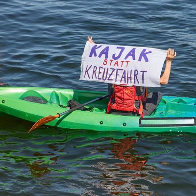 Protest gegen Kreuzfahrten