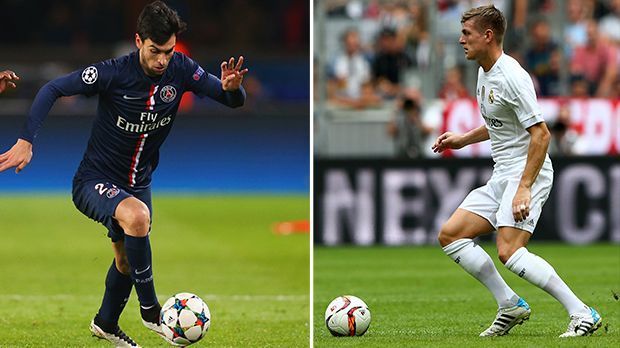 
                <strong>Pastore vs. Kroos</strong><br>
                Mittelfeld: Pastore vs. Kroos - Nicht umsonst steht Toni Kroos in der Vorauswahl zum Weltfußballer des Jahres. Der Weltmeister ist der Kopf im königlichen Mittelfeld. Pastore kann gegen die umtriebige Passmaschine nicht mithalten. Nächster Punkt für die Königlichen: 4:2.
              