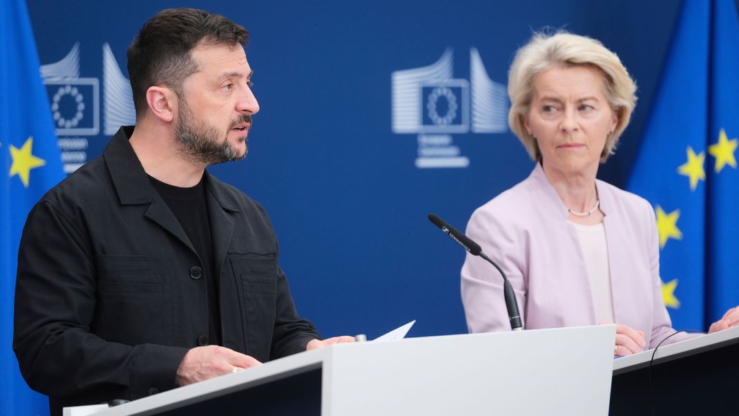 EU-Kommissionspräsidentin Ursula von der Leyen und President der ukriane Wolodymyr Selenskyj.