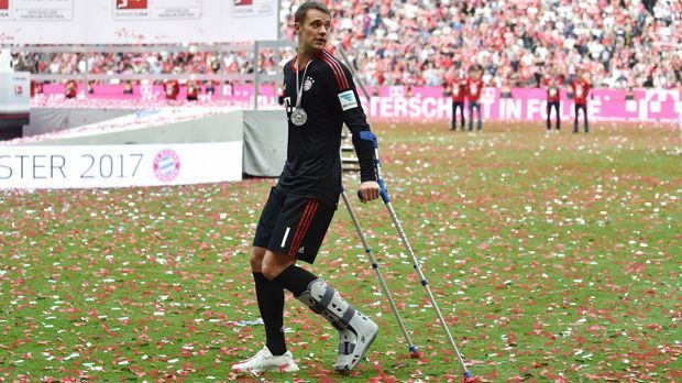 
                <strong>Manuel Neuer</strong><br>
                Stammkeeper Manuel Neuer muss nach überstandenem Mittelfußbruch noch etwas warten, ehe er wieder voll ins Mannschaftstraining einsteigen kann. Der 31-Jährige kann zunächst wohl nur Stabilisierungsübungen absolvieren.
              