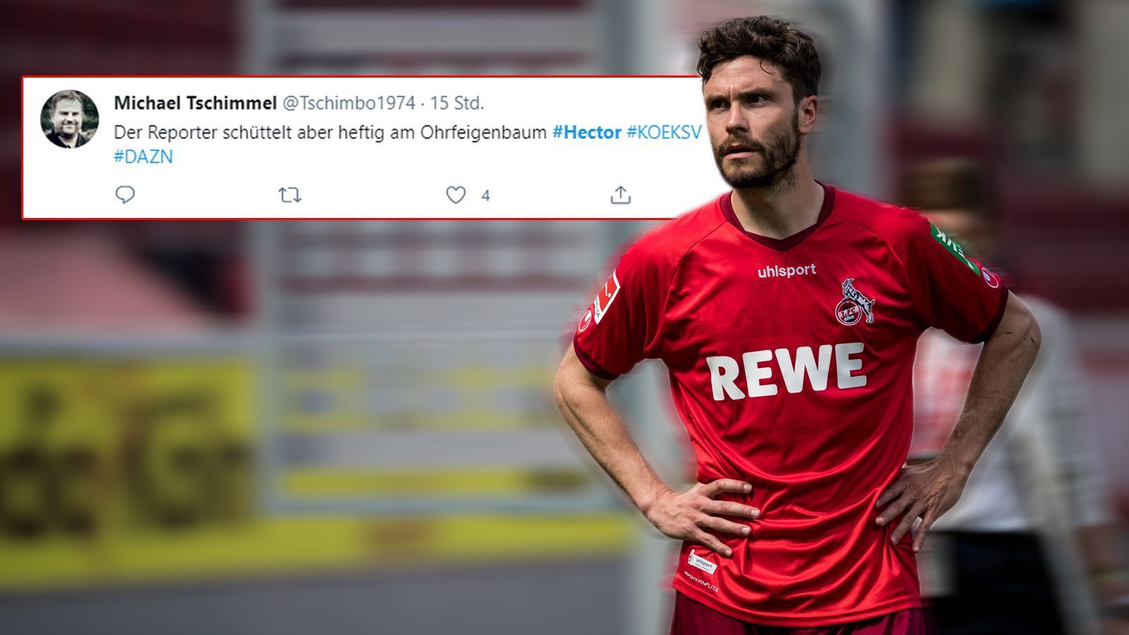 
                <strong>Der Ohrfeigenbaum wackelt!</strong><br>
                ... Gewalttätig ist aber selbst der Kölner Spielführer nicht geworden. 
              