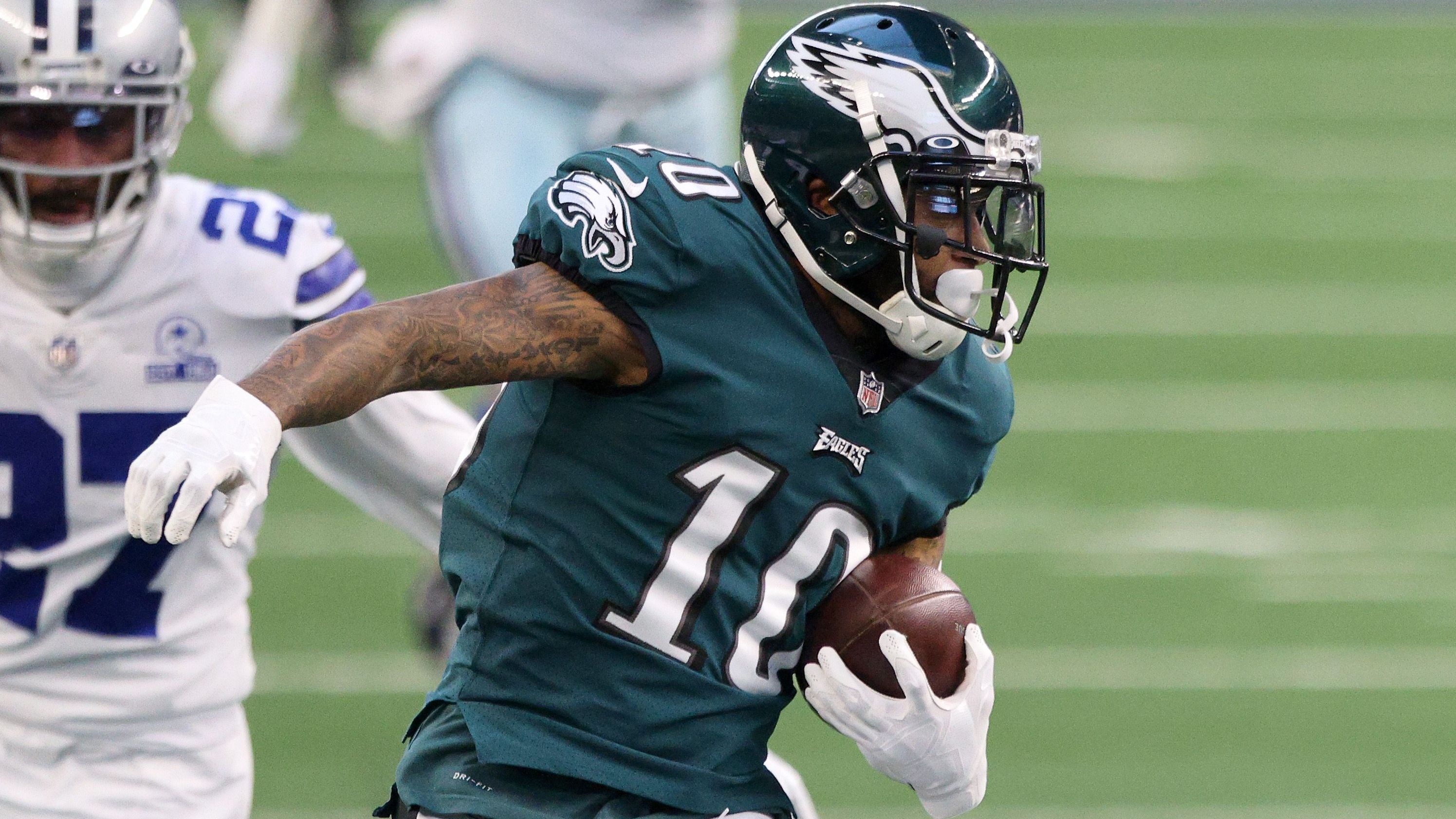 <strong>18. Platz: DeSean Jackson - 91,48 Millionen Dollar</strong><br>- Saisons aktiv: 2008 - 2021<br>- Teams: Philadelphia Eagles, Washington Redskins, Tampa Bay Buccaneers, Los Angeles Rams, Las Vegas Raiders, Baltimore Ravens