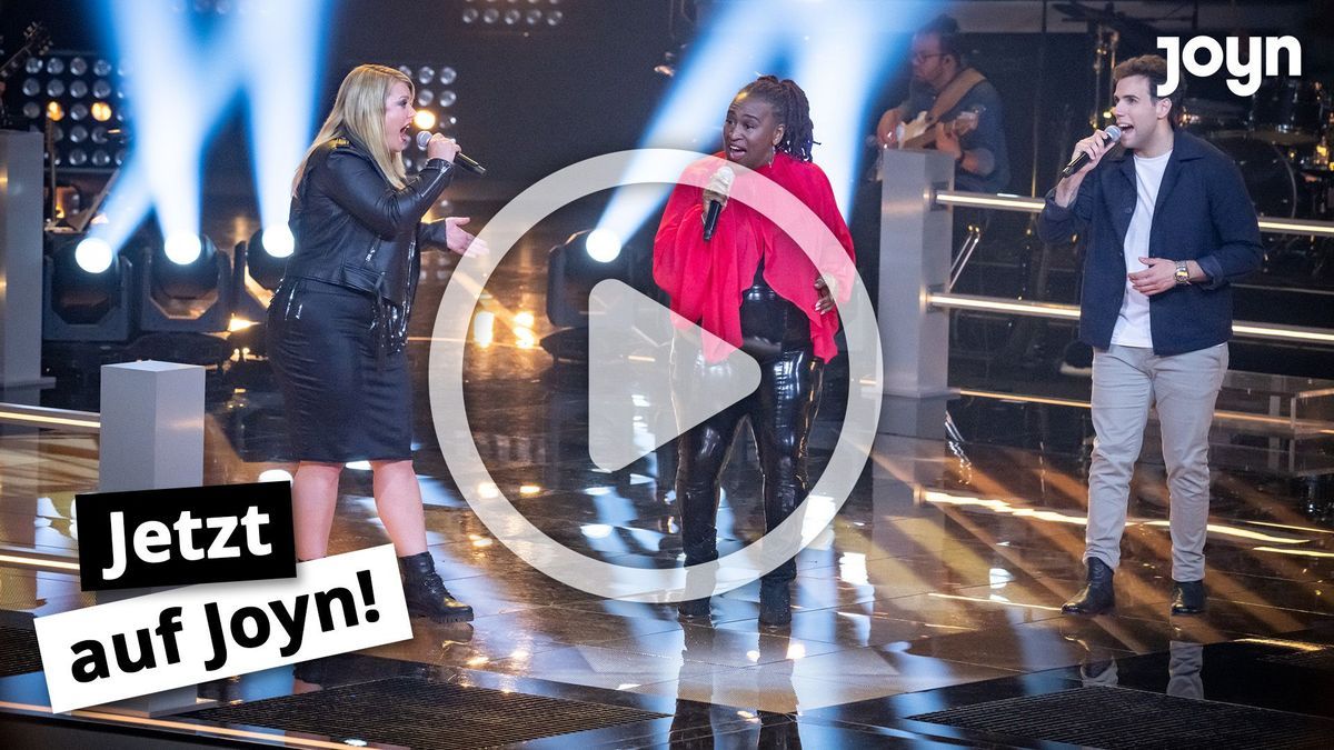 "The Voice of Germany" 2024 - Joyn Teaser: Arlena. Ingrid Arthur und Gonçalo Martins Santana im Battle in Folge 12