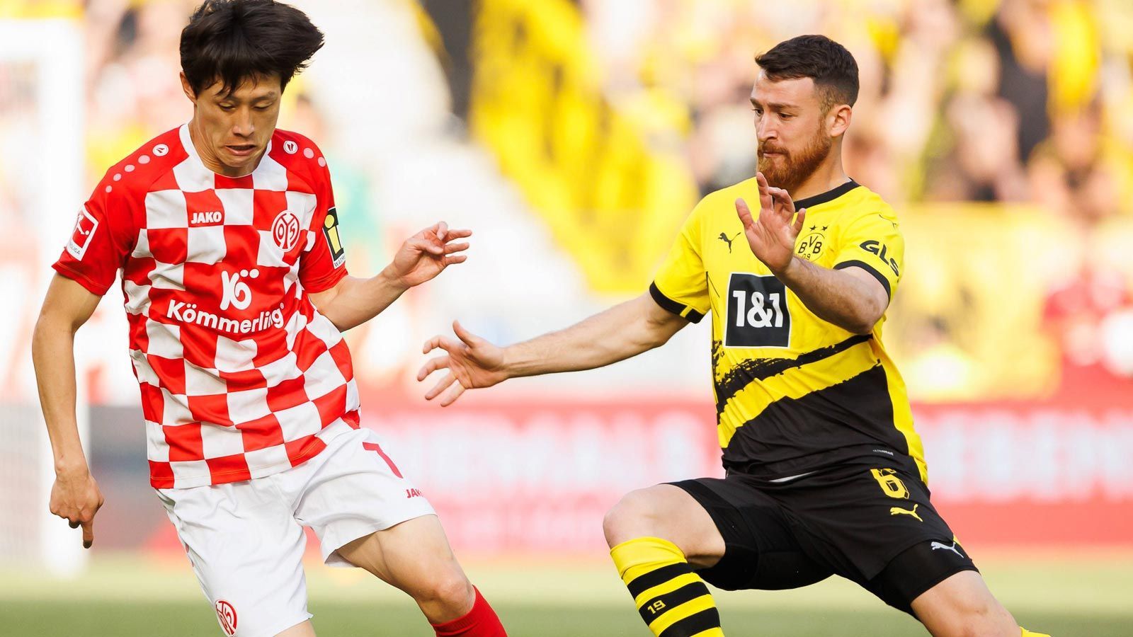 <strong>Salih Özcan (Borussia Dortmund)</strong><br>Fehlpässe im Aufbau. Schwimmt in der ersten Hälfte gemeinsam mit der Dortmunder Defensive. Bringt mit seinen Entscheidungen Mitspieler in Schwierigkeiten. Muss in der Halbzeit Brandt weichen.&nbsp;<strong>ran-Note: 5</strong>