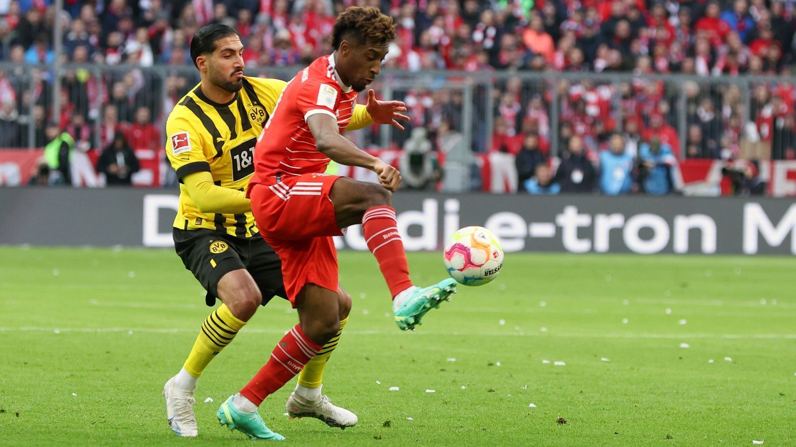 
                <strong>Kingsley Coman (FC Bayern München)</strong><br>
                Auch der Flügelflitzer nimmt die Passivität der Gäste dankbar an und hat zahlreiche gelungenen Aktionen. Belohnt sich mit dem Treffer zum 4:0 (50.). Einziges Manko: Hätte noch mehr Tore erzielen können, scheitert aber mehrfach. ran-Note 2
              