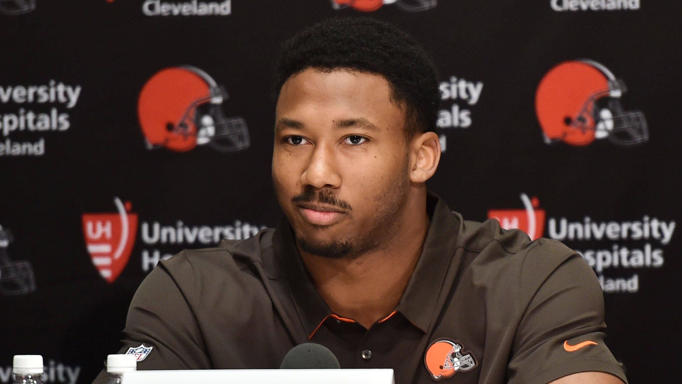 <strong>Myles Garrett - 2017</strong><br>Position: Defensive End<br>Draft-Team: Cleveland Browns<br>Erfolge: 5x Pro Bowl<br>Karriereende: noch aktiv