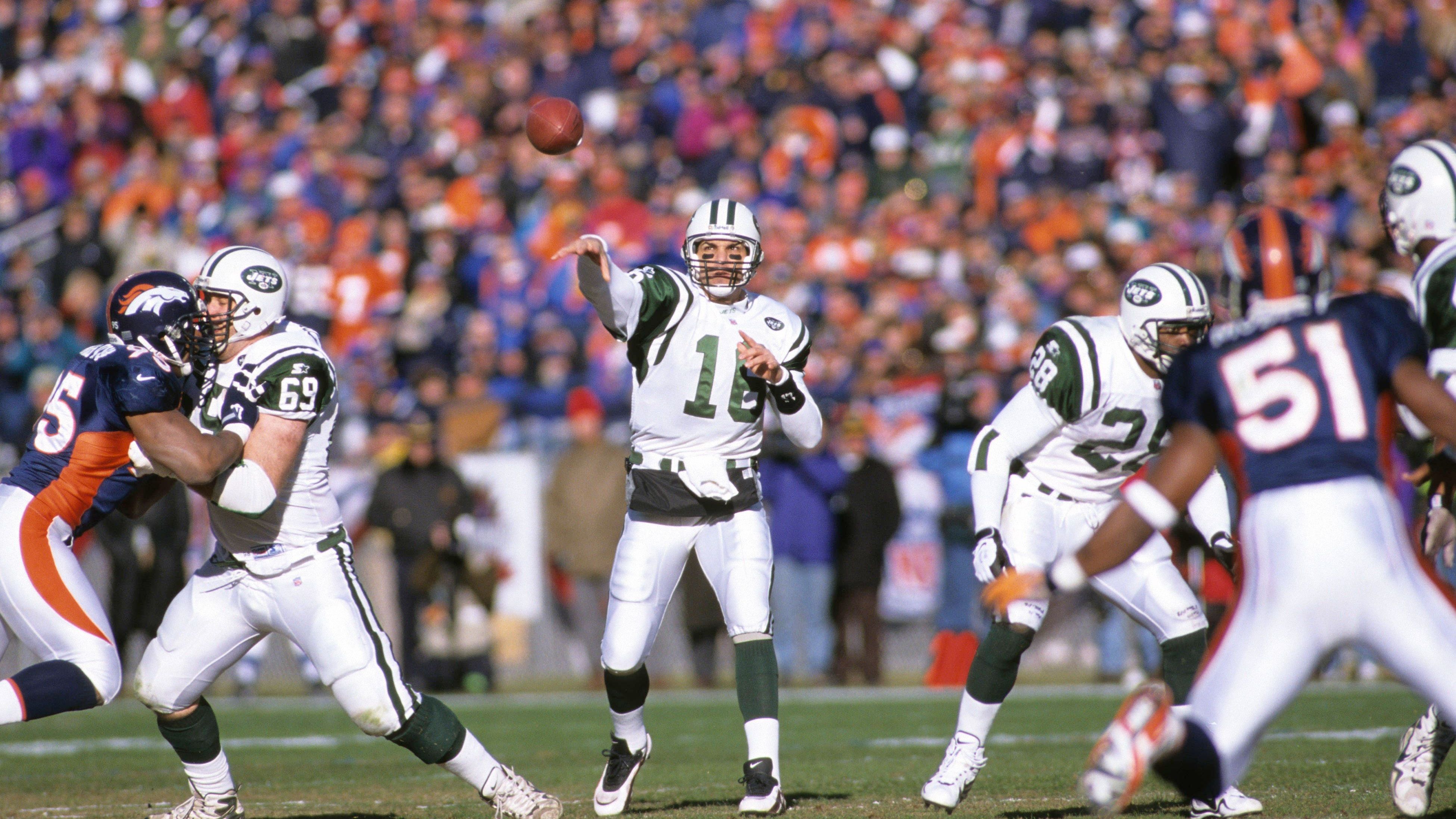 <strong>10 Punkte - AFC Championship Game 1998: New York Jets @ Denver Broncos 10:23</strong><br>Das erste Team, das einen zweistelligen Vorsprung in einem Championship Game noch aus der Hand gegeben hat, waren - natürlich - die New York Jets. Im AFC Championship Game der Saison 1998 waren die Jets zu Gast bei den Denver Broncos und führten im dritten Viertel bereits mit 10:0. Dann aber drehten die Gastgeber mit Quarterback John Elway auf ...