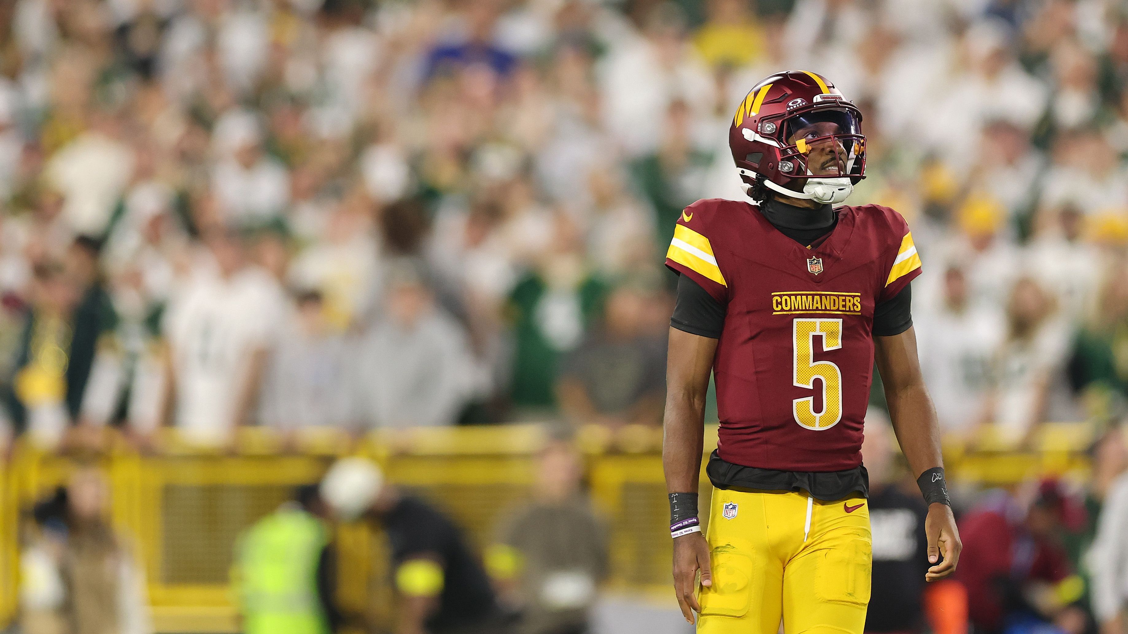 <em><strong>Jayden Daniels (Washington Commanders)</strong><br>Die ganze Woche war es unklar, nun herrscht Gewissheit: Jayden Daniels verpasst wegen einer Knieverletzung das Week-3-Duell der Washington Commanders gegen die Las Vegas Raiders. Für den Quarterback, der damit das erste Spiel seiner NFL-Karriere verpasst, übernimmt Routinier Marcus Mariota.</em>
