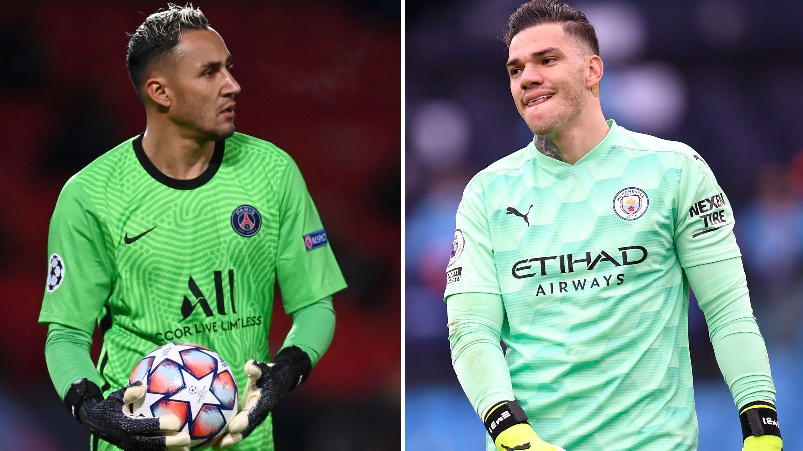 
                <strong>Torwart: Keylor Navas vs. Ederson</strong><br>
                Sowohl Keylor Navas als auch Ederson gelten als unumstrittene Nummer eins im jeweiligen Team. Der Costa-Ricaner spielt mittlerweile sehr beständig, im Champions-League-Spiel in München erwischte er einen wahren Sahnetag - ohne ihn hätte PSG dieses Spiel wohl kaum gewonnen und stünde folglich wohl auch nicht im Halbfinale. Auch Ederson ist zwischen den Pfosten extraklasse, allerdings streut der Brasilianer immer mal wieder einen folgenschweren Patzer ein - das bekommt er einfach nicht raus aus seinem Spiel. Auch wenn er in dieser Champions-League-Saison erst dreimal hinter sich greifen musste, wandert der erste Punkt nach Paris - 1:0.
              