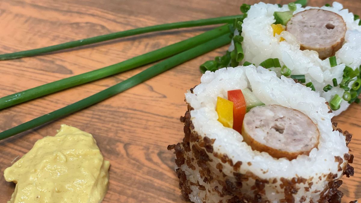 Bratwurst-Sushi