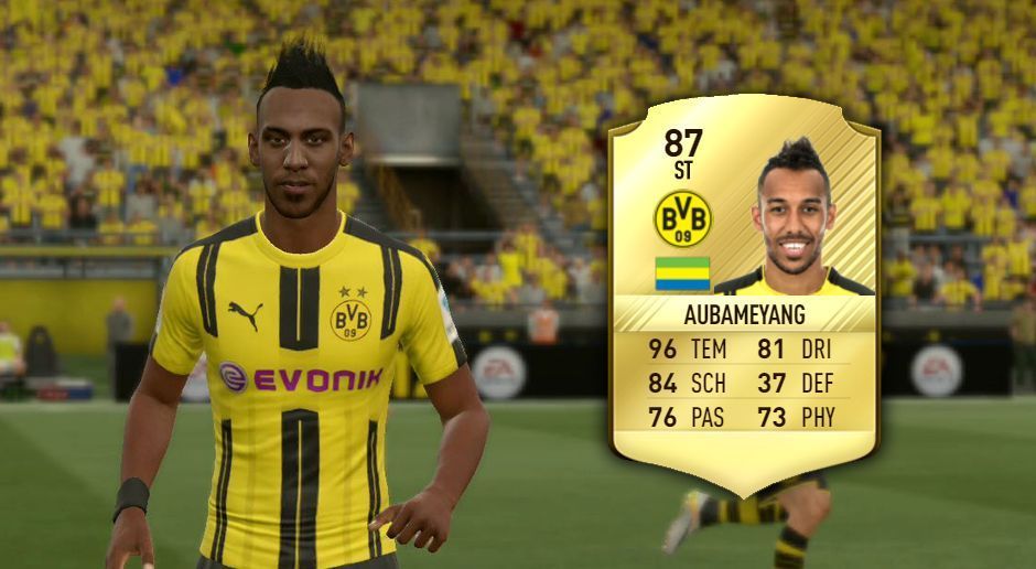 
                <strong>Pierre-Emerick Aubameyang – Borussia Dortmund</strong><br>
                In der vergangenen Saison schnappte sich Aubameyang die Torjägerkanone in der Bundesliga. Seine Fertigkeiten als Knipser stellte der Gabuner auch in FIFA unter Beweis.
              