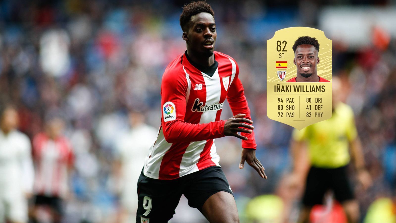 
                <strong>Inaki Williams, Spanien </strong><br>
                Verein: Athletic Bilbao (Spanien)Geschwindigkeitswert: 94Gesamtwert: 82Position: Stürmer
              