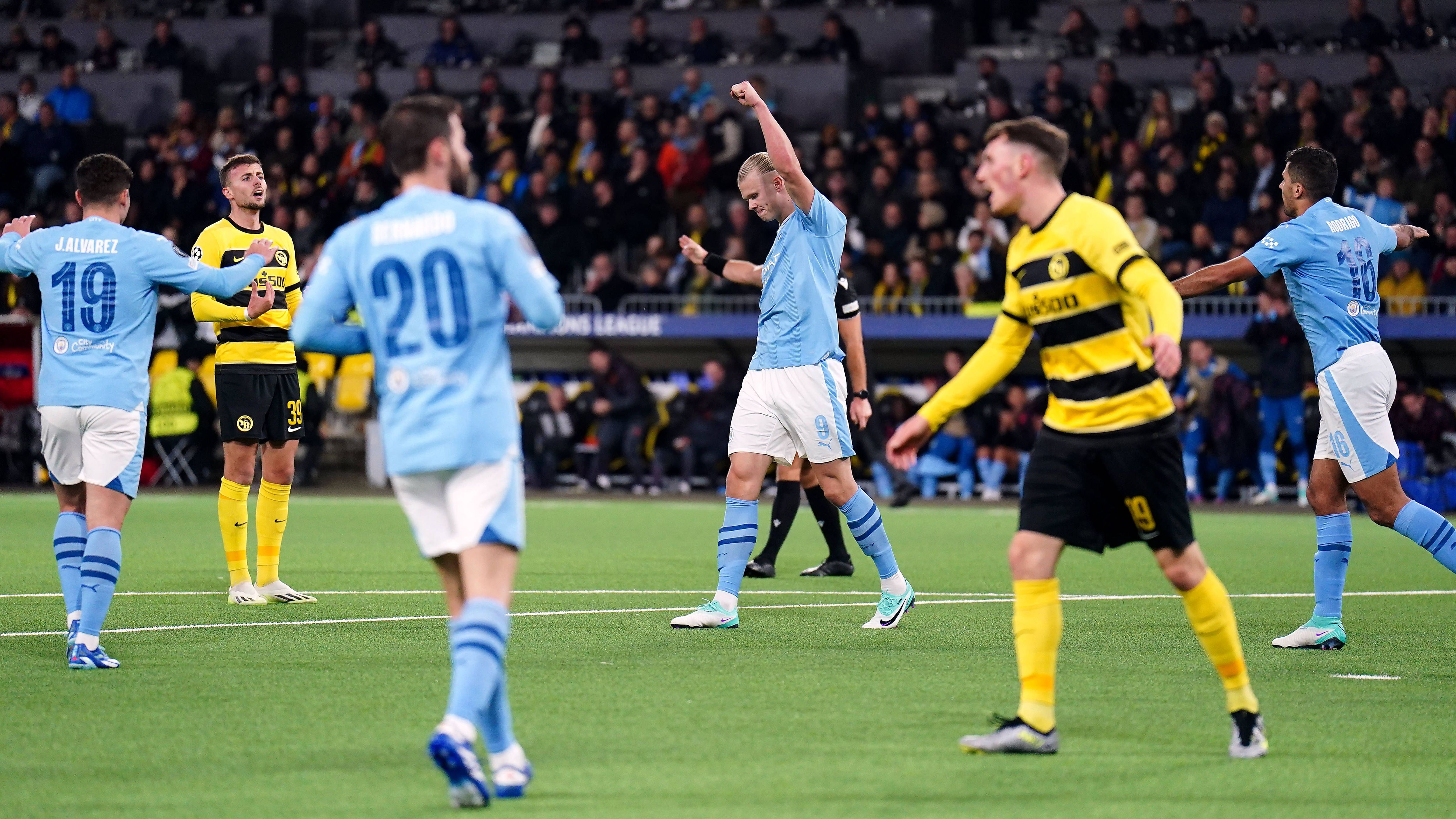 <strong>Jüngster Spieler mit 37 Toren: Erling Haaland<br></strong>Beim 3:1-Erfolg von Manchester City bei den BSC Young Boys erzielte Erling Haaland sein 37. Tor in der Champions League. Damit ist er mit 23 Jahren und 96 Tagen der jüngste Spieler mit dieser Torausbeute. Er übertrumpfte Kylian Mbappe, der rund ein halbes Jahr älter war, als er sein 37. Tor erzielte.