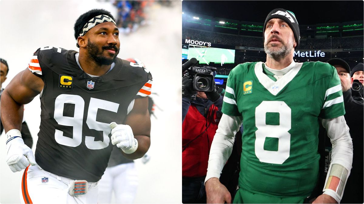 Myles Garrett Aaron Rodgers
