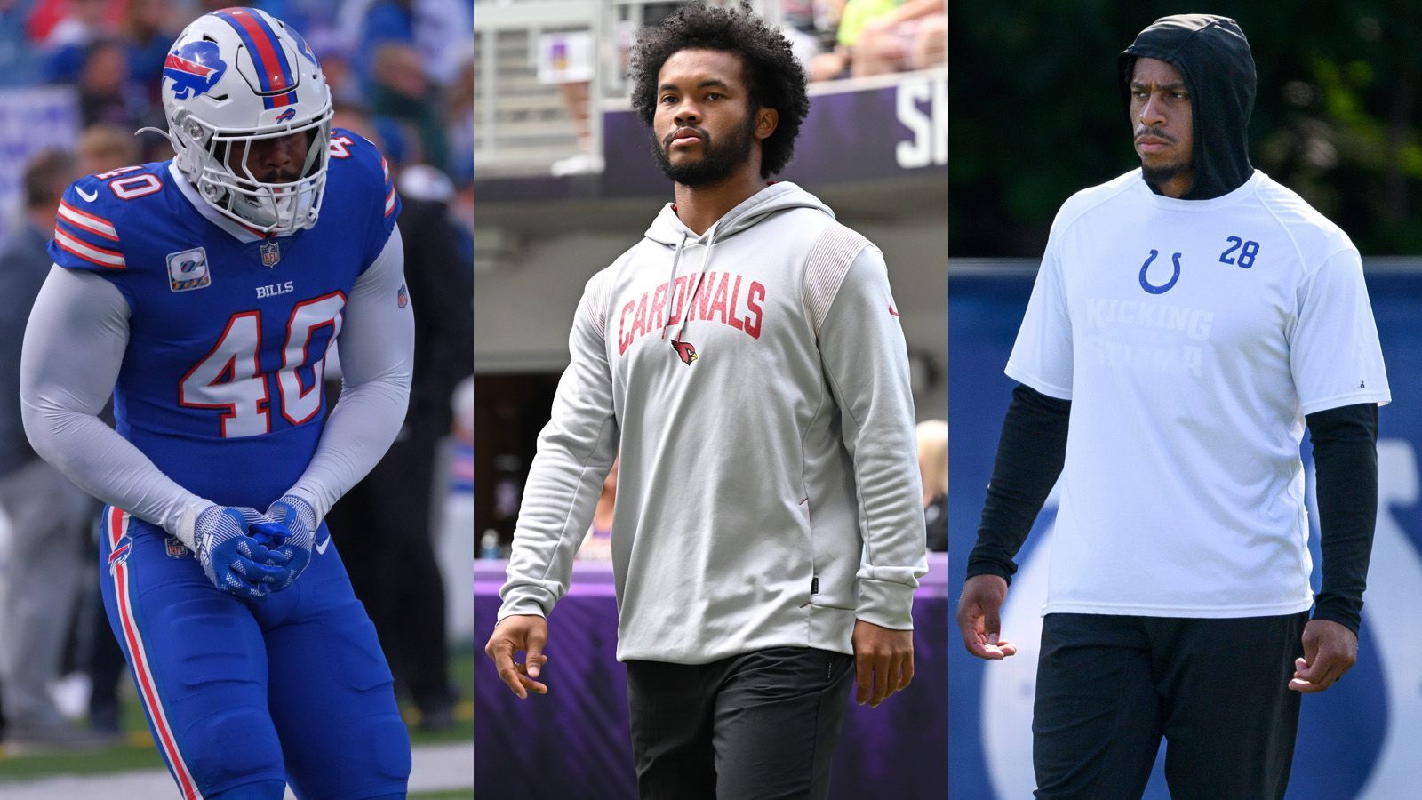 <strong>Murray &amp; Co: Diese Stars verpassen den NFL-Saisonstart 2023</strong> <br>Die NFL-Saison begann in der Nacht von Donnerstag auf Freitag mit dem Sieg der Detroit Lions gegen die Kansas City Chiefs (21:20). Einige Stars werden am ersten Spieltag allerdings zum Zuschauen gezwungen sein. <em><strong>ran</strong></em> verrät, welche Top-Stars fehlen.