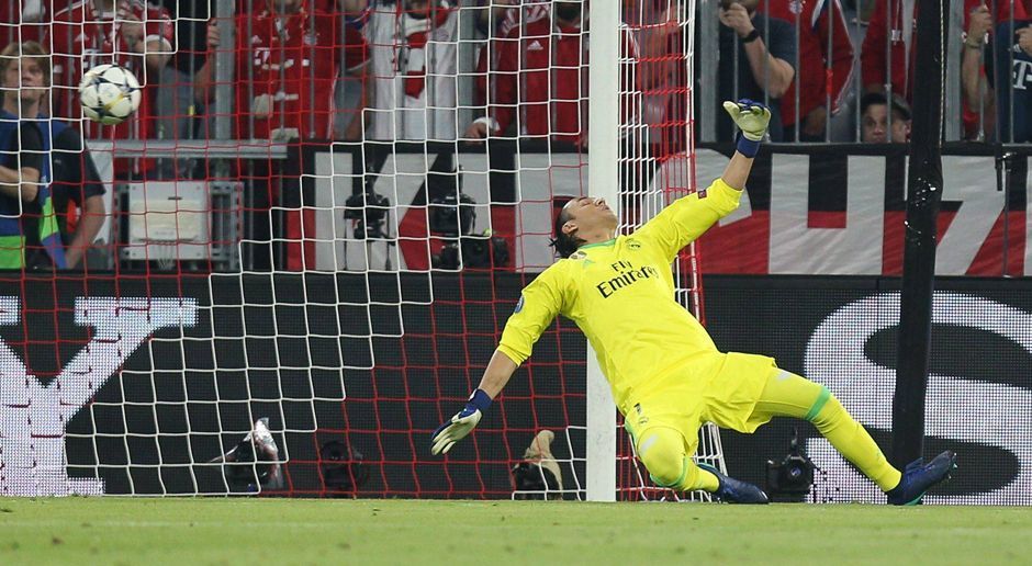 
                <strong>Keylor Navas (Real Madrid)</strong><br>
                Am Anfang noch recht sicher, sieht der Costa-Ricaner beim 1:0 der Bayern ganz schlecht aus, weil er bei Kimmichs Schuss bereitwillig die Tormitte aufmacht. Immerhin: Was danach auf seinen Kasten kommt, pariert Navas. ran-Note: 5
              