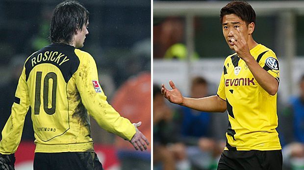 
                <strong>Tomas Rosicky vs. Shinji Kagawa</strong><br>
                Offensives Mittelfeld: Tomas Rosicky vs. Shinji Kagawa - Zugegeben, die stärkste Zeit von Rosicky beim BVB war vor 2005. Nichtsdestotrotz hat der Tscheche das System der Schwarz-Gelben mehr geprägt als Kagawa. 2005 5:4 2015.
              