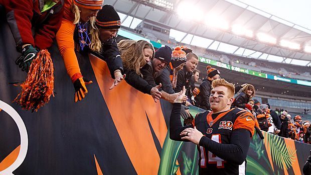 
                <strong>Cincinnati Bengals</strong><br>
                Gründung: 1967Stadion: Paul Brown StadiumSuper-Bowl-Siege: -Stars: Andy Dalton (Quarterback), A. J. GreenBesonderheit: Die Bengals warten seit 1990 auf einen Sieg in den Playoffs.
              