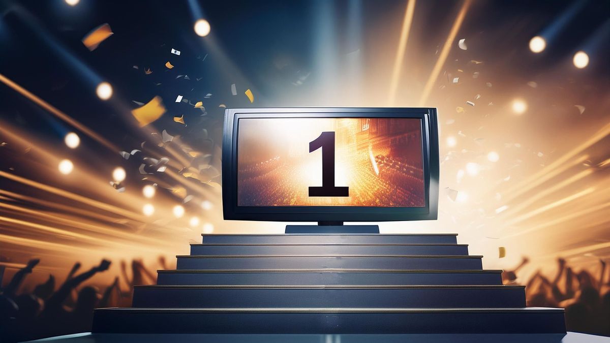 KI Bild: Fernseher mit "1"