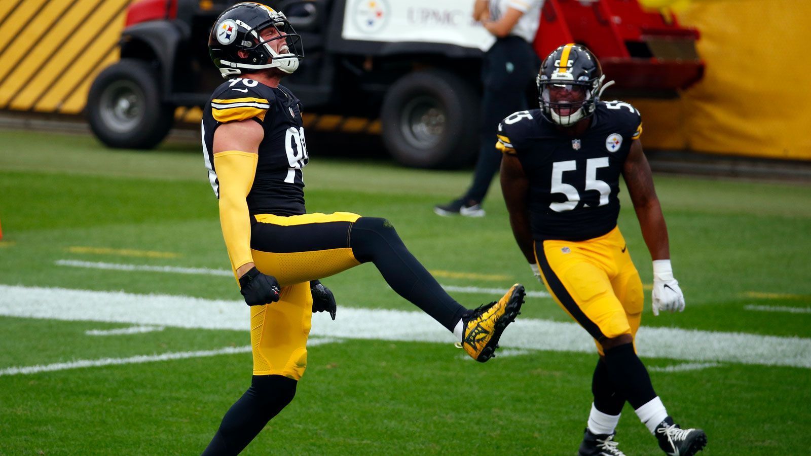 
                <strong>Defense: Pittsburgh Steelers - 20 Punkte</strong><br>
                Die Defense der Pittsburgh Steelers hat am sechsten Spieltag einen Rekord eingestellt: T.J. Watt und Co. erzielten im sechsten Spiel in Folge mindestens drei Sacks und eine Interception. Gegen die Cleveland Browns waren es neben drei Sacks sogar zwei Interceptions, eine davon trug Safety Minkah Fitzpatrick sogar zum Touchdown zurück. 
              