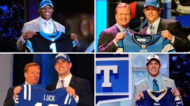 
                <strong>Quarterbacks: Newton, Stafford, Luck, Bradford</strong><br>
                Wer wird im Draft 2016 an Nummer 1 von den Tennessee Titans ausgewählt? Diese Frage bestimmt das Geschehen vor der großen Talentziehung in der Nacht vom 28. auf den 29. April in Chicago (live ab 2 Uhr auf ProSieben MAXX und im Livestream auf ran.de). In den vergangenen zehn Jahren stach die Position des Quarterbacks beim ersten Pick heraus. Aber auch über 80 Jahre seit dem ersten Draft 1936?
              