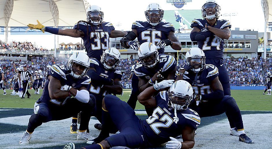 
                <strong>Platz 8 in der AFC: Los Angeles Chargers (7-7)</strong><br>
                Week 16: at New York JetsWeek 17: vs Oakland RaidersDie Chargers befinden sich mit den Chiefs und den Raiders im Kampf um die Spitze der AFC West.
              