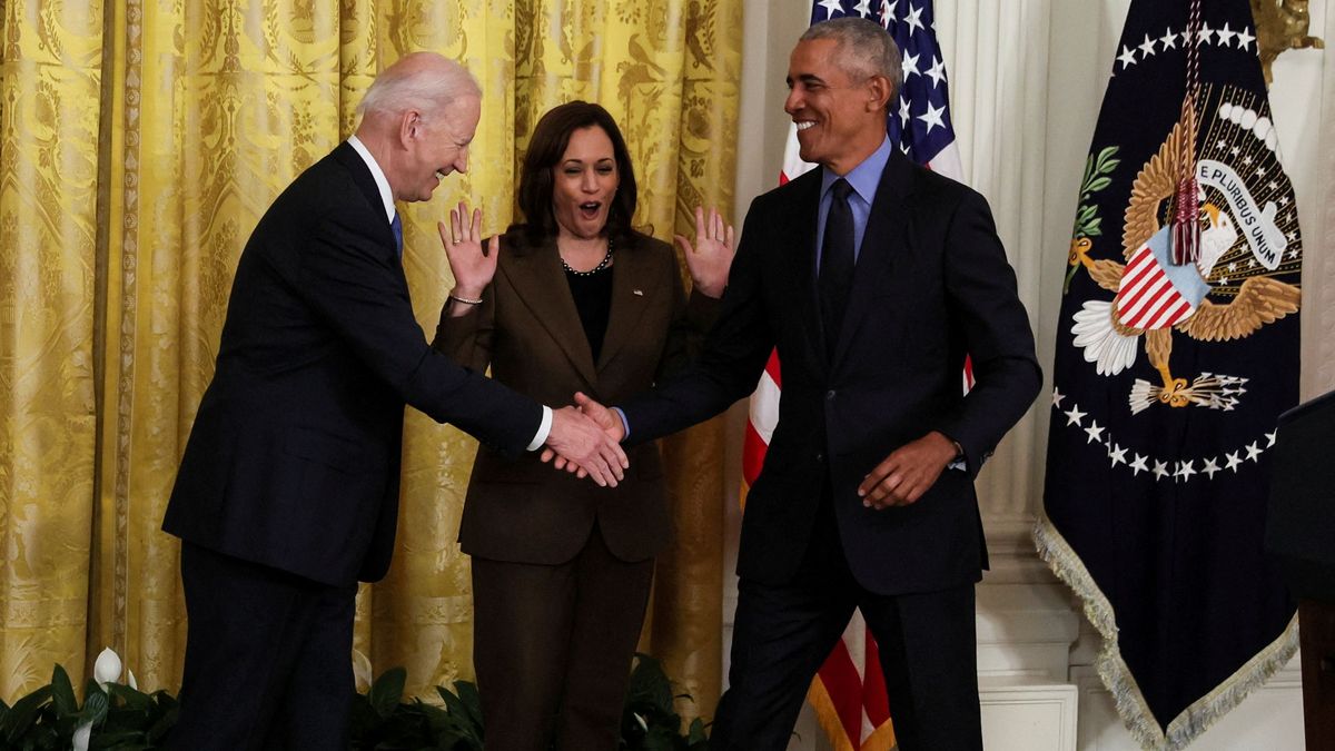 Ex-Präsident Barack Obama soll sich intern bereits hinter die Kandidatur von Kamala Harris im Rennen ums Weiße Haus gestellt haben. 