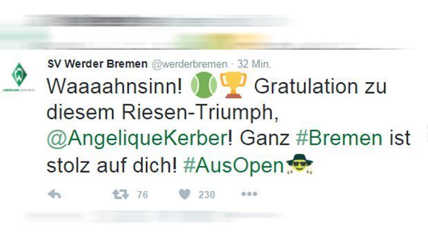 
                <strong>Werder Bremen Tweet</strong><br>
                
              