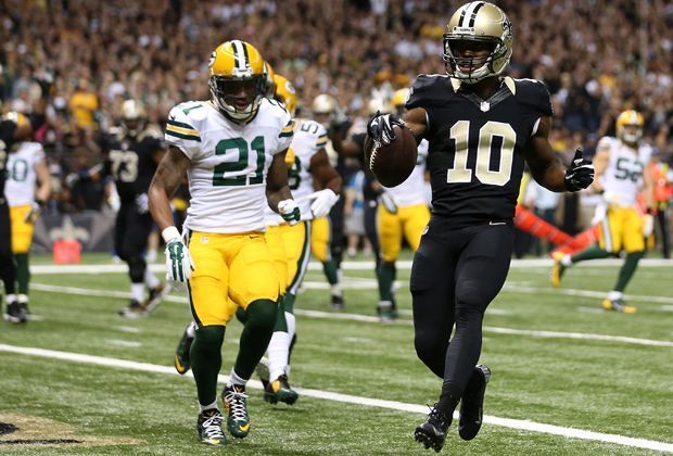 
                <strong>New Orleans Saints - Green Bay Packers 44:23</strong><br>
                Und Brees zeigt, was er kann: Drei Touchdown-Pässe - einen davon auf Brandin Cook - und der Big Easy rockt nach dem Sieg über die Green Bay Packers.
              