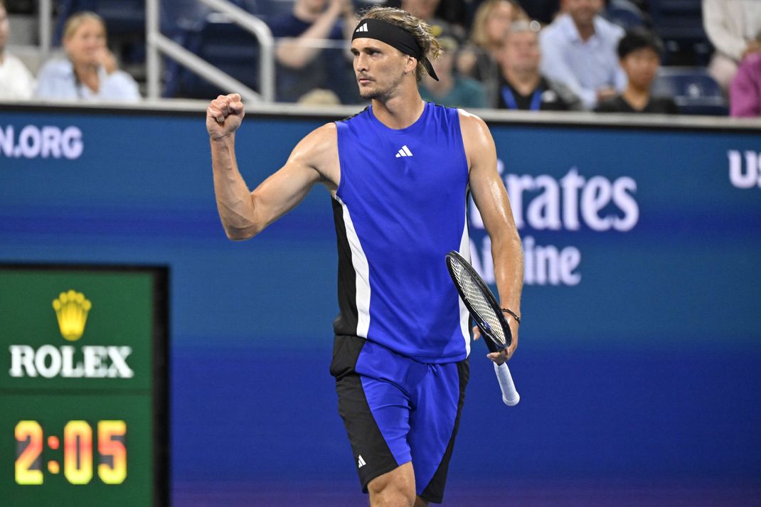 Alexander Zverev hat bei den US Open die nächste Runde erreicht