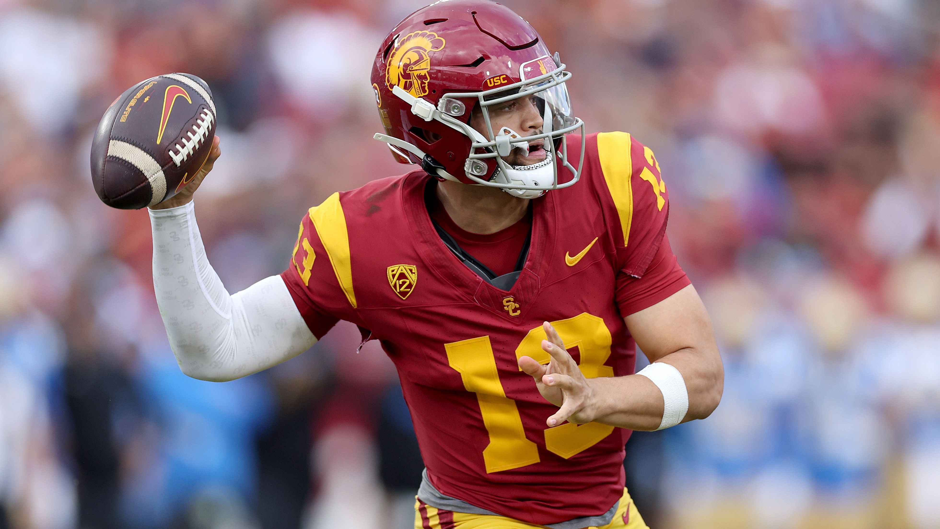 <strong>Caleb Williams</strong> <br>College: USC<br>Position: Quarterback