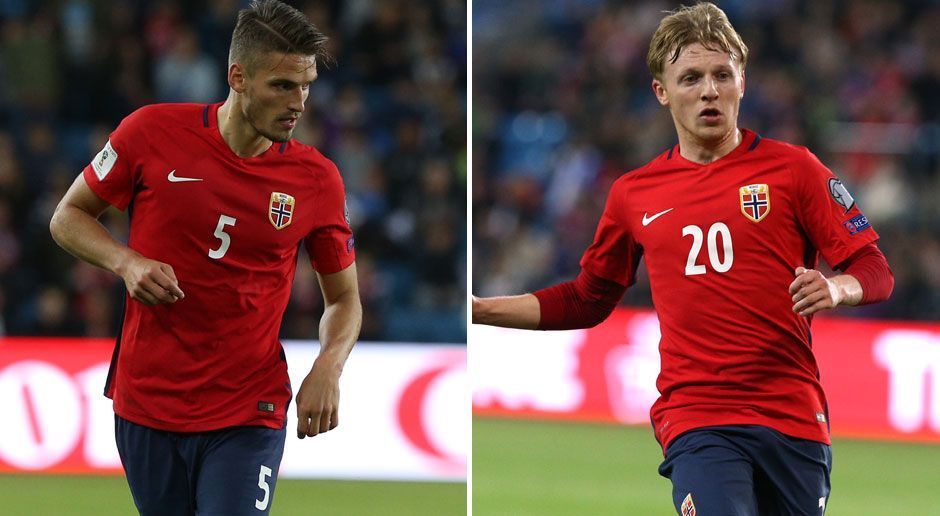 
                <strong>Gustav Valsvik (drei Länderspiele) und Mats Möller Daehli (17 Länderspiele)</strong><br>
                Das Duo ist uns aus der 2. Liga bestens bekannt. Valsvik (li.) verteidigt seit 2016 für Eintracht Braunschweig, Möller Daehli wurde im Januar für anderthalb Jahre vom SC Freiburg an den FC St. Pauli verliehen. Der Verteidiger gab sein Debüt im März bei Lagerbäcks Premiere in Nordirland (0:2), saß am Freitag erstmals nur auf der Bank. Möller Daehli lief schon im November 2013 mit 18 Jahren erstmals für die A-Nationalmannschaft auf, ist nach überstandenen Patellasehnenproblemen mittlerweile wieder eine feste Größe und lief zuletzt zwei Mal von Beginn an auf.
              