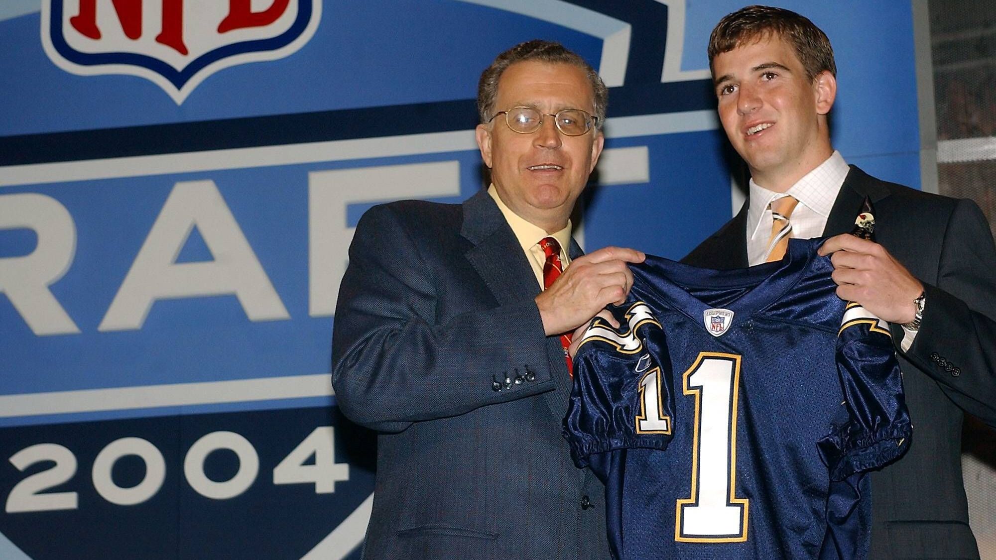 <strong>Eli Manning - 2004</strong><br>Position: Quarterback<br>Draft-Team: San Diego Chargers<br>Erfolge: 4x Pro Bowl, 2x Super Bowl MVP, 2x Super Bowl Champion<br>Karriereende: 2019