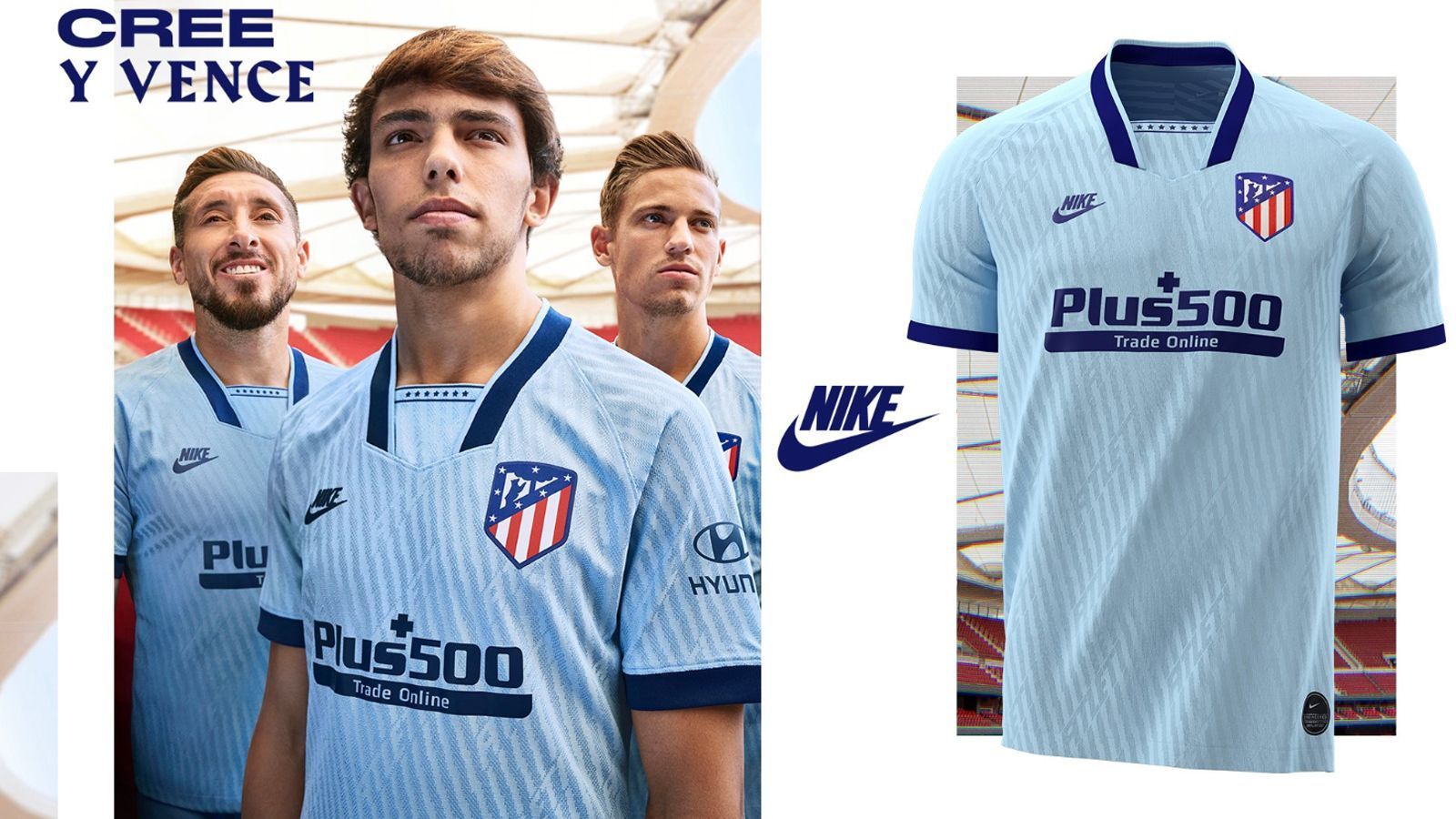 
                <strong>Atletico Madrid</strong><br>
                Erst deutlich nach dem Saisonstart hat Atletico Madrid das dritte Trikot für die Spielzeit 2019/20 präsentiert. Das neue Jersey ist in hellblau gehalten - auffällig ist unter anderem das Retro-Logo von Ausrüster Nike. Die sieben Sterne im Bereich des Halses sind eine Hommage an die Stadt Madrid. Die passenden Shorts zum Shirt sind navyblau. Die Neuzugänge Hector Herrera, Joao Felix und Marcos Llorente präsentieren die neue Atleti-Mode. 
              