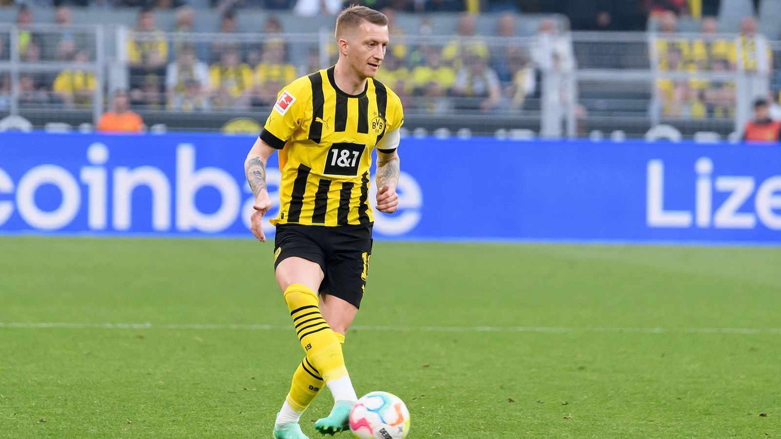 
                <strong>Marco Reus (Borussia Dortmund)</strong><br>
                Der Kapitän ist seit zwölf Jahren beim BVB – und könnte diese Zeit am Wochenende mit dem lang ersehnten Meistertitel krönen. Der 33-Jährige verlängerte jüngst - wie Hummels - seinen Vertrag bis Sommer 2024. Mit Dortmund wurde er bislang dreimal Superpokalsieger und zweimal DFB-Pokalsieger.
              