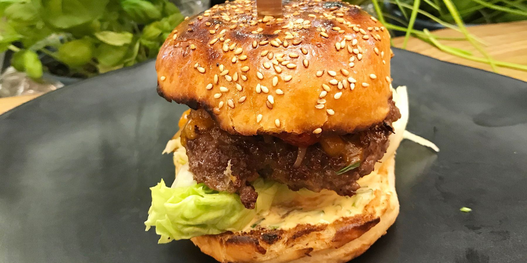 Andys Burger: Cheeseburger mit Senf-Mayo Sauce