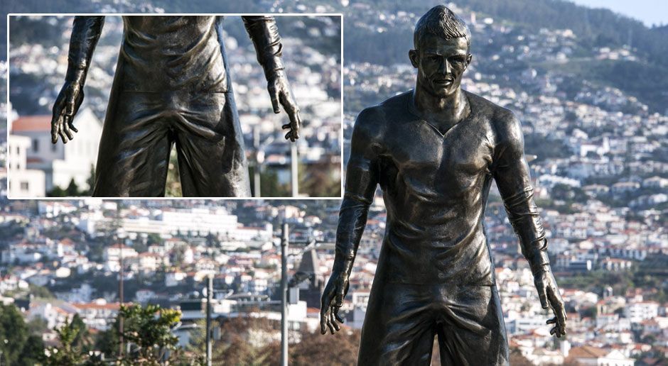 
                <strong>Cristiano Ronaldo</strong><br>
                Schon 2014 sorgte eine CR7-Statue für jede Menge Hohn und Spott im Netz. Damals wurde vor Ronaldos eigenem Museum eine Kopie des Superstars aufgestellt – mit einem pikanten Detail: die imposante Ausbuchtung in der Hose der Bronzestatue. 
              