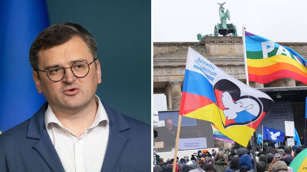 Ukraines Außenminister: Berliner Demo für Frieden war nicht ehrlich
